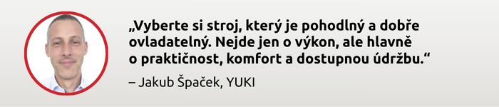 Vyberte stroj, který je pohodlný